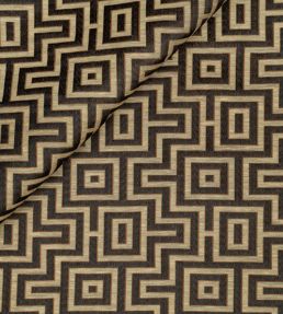Fret Maze Fabric by Jim Thompson Black Walnut