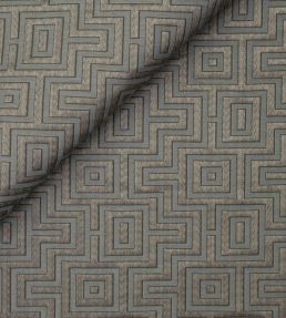 Fret Maze Fabric by Jim Thompson Shale Grey