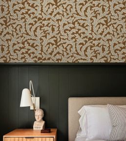 Frond Ogee Wallpaper by Josephine Munsey Sepia