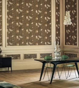 Frutta e Geometrico Wallpaper by Cole & Son Black White & Gold