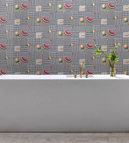 Frutta e Geometrico Wallpaper by Cole & Son Pastel