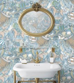 Funfair Wallpaper by Brand McKenzie Pastel Blues