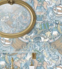Funfair Wallpaper by Brand McKenzie Pastel Blues