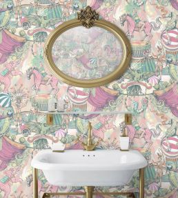 Funfair Wallpaper by Brand McKenzie Pastel Pinks