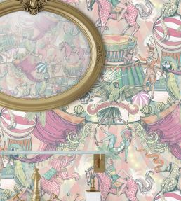 Funfair Wallpaper by Brand McKenzie Pastel Pinks