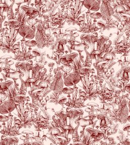 Fungi Forest Wallpaper by Cole & Son Burgundy