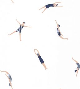 Funny Swim Wallpaper by Caselio Midnight Blue