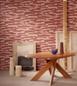 Gabarit Wallpaper by Arte Pimento Blush