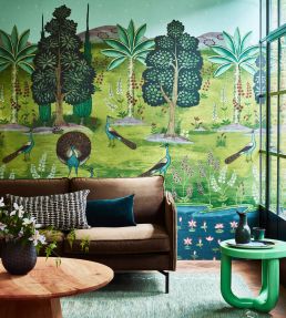 Garland of Ragini Mural by 1838 Wallcoverings Day