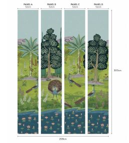 Garland of Ragini Mural by 1838 Wallcoverings Day