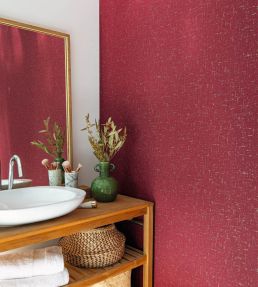 Gaze Metal Wallpaper by Caselio Pourpre Or