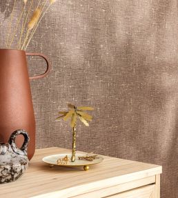 Gaze Metal Wallpaper by Caselio Noir Cuivre