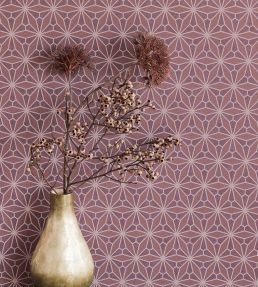 Geo Floral Wallpaper by Eijffinger Red