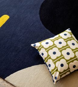 Orla Kiely Geo Flower rug Denim 60608120180 Denim