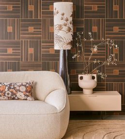 Geo Square Mural by Eijffinger Brown/Taupe