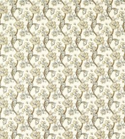 Golden Lily Embroidery Fabric by Clarke & Clarke Dove