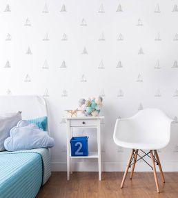 Gone Sailing Wallpaper by Today Interiors Neutral
