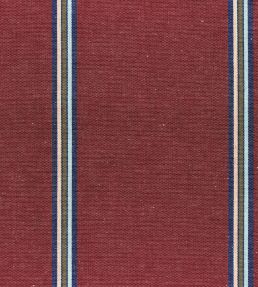 Gouache Stripe Fabric by Ian Mankin Claret