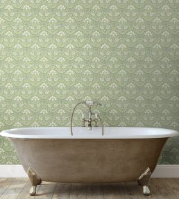 Iris Meadow Wallpaper by GP & J Baker Pink/Green