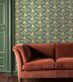 Tulip & Jasmine Wallpaper by GP & J Baker Red/Green