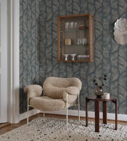 Grace Wallpaper by Sandberg Midnight Blue