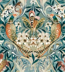Grande Rostherne Fabric by Arley House Aqua