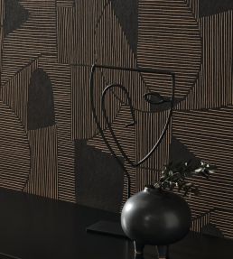 Graphique Wallpaper by Casadeco Noir / Taupe