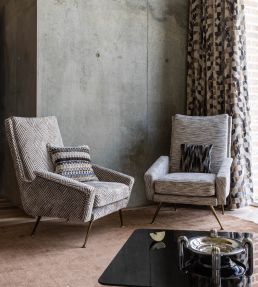 Grassetto Fabric by Clarke & Clarke Peacock