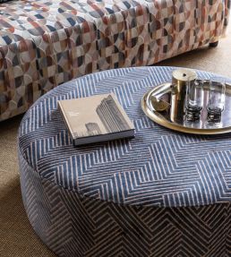 Grassetto Fabric by Clarke & Clarke Peacock