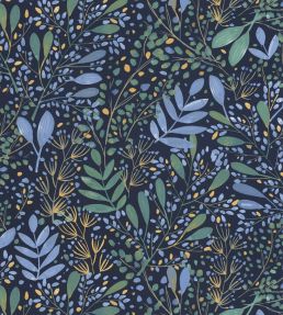 Joy Wallpaper by Caselio Bleu Indigo