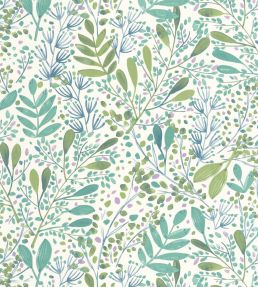 Joy Wallpaper by Caselio Vert Mauve
