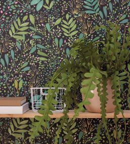 Joy Wallpaper by Caselio Vert Noir