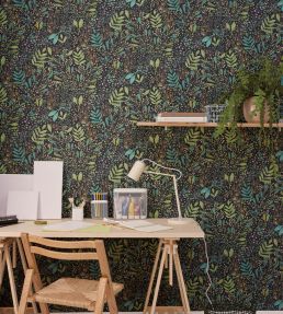 Joy Wallpaper by Caselio Vert Noir