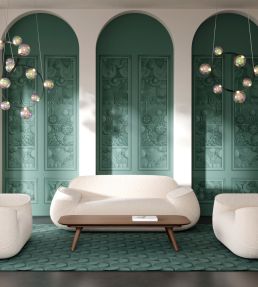 Greenhouse Gathering Window Mural by Moooi Forest Green