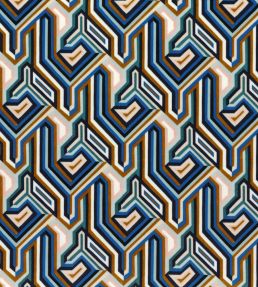 Gugg Velvet Fabric by Camengo Indigo