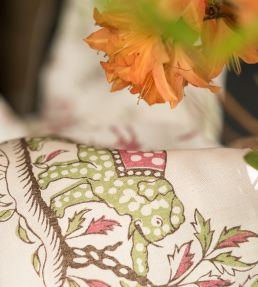 Gujarat Safari Fabric by Titley and Marr Rose and Ocean