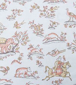 Gujarat Safari Fabric by Titley and Marr Paprika and Yellow Ochre