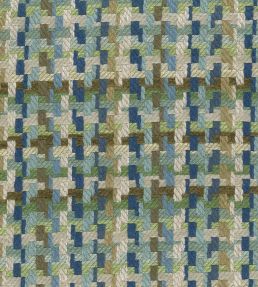 Hadlow Fabric by Nina Campbell Blue/Green/Bronze