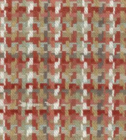 Hadlow Fabric by Nina Campbell Coral/Taupe/Duck Egg