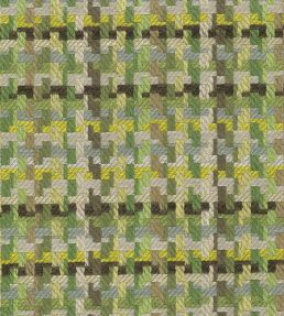 Hadlow Fabric by Nina Campbell Green/Chocolate/Chartreuse