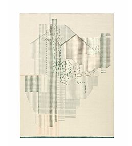 GAN Backstitch Composition rug Green 02LN628RWC0-170240 Green