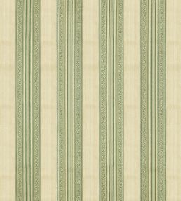 Hanover Stripe Fabric by Zoffany Evergreen