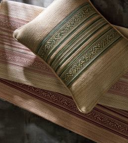 Hanover Stripe Fabric by Zoffany Evergreen