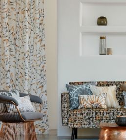 Chaconia Fabric by Harlequin Amber/Slate
