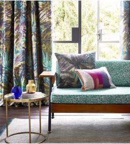Celadon Fabric by Harlequin Saffron/Charcoal/Steel