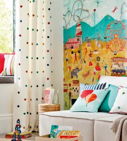 Bon Bon Fabric by Harlequin Poppy/Marine/Aqua/Gecko