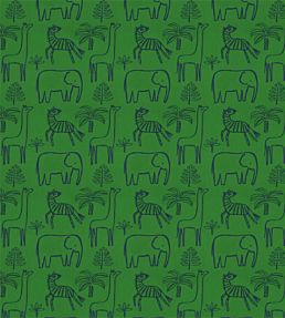 Funky Jungle Fabric by Harlequin Gecko/Cobalt