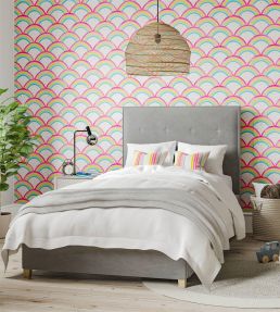Rainbow Brights Wallpaper by Harlequin Cherry/Blossom/Pineapple/Sky