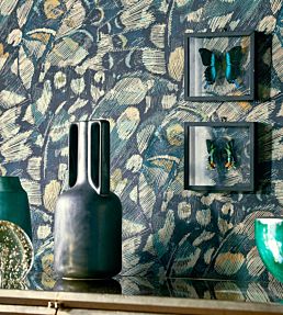 Lamina Wallpaper by Harlequin Ink/Marine