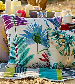 Yasuni Fabric by Harlequin Cerise/Lagoon